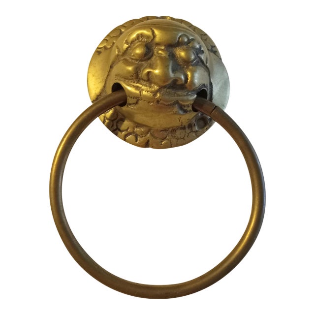 Vintage Brass Door Knocker For Sale