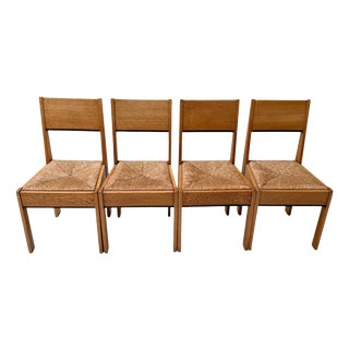 Art Deco Modernist Dining Chairs by J.A. Muntendam for L.O.V. Oosterbeek, 1920s, Set of 4 For Sale