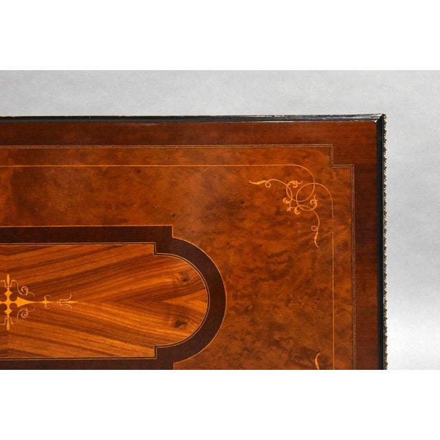 Victorian Burr Walnut Inlaid Card Table, 1860s For Sale - Image 14 of 16
