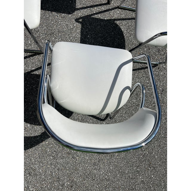 Chrome Vintage Mid Century Modern Lowenstein Chrome Chair Made in Italy For Sale - Image 8 of 11
