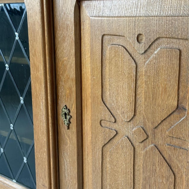 1960s Danish Carved Oak Brutalist Wood Sideboard For Sale - Image 10 of 12