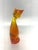 Pilgrim Art 1970’s Orange Amberina Art Glass Cat Figure For Sale - Image 4 of 5