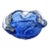 Italian Murano Blue Art Glass Ashtray or Bowl For Sale