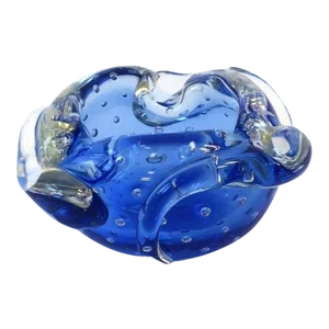Italian Murano Blue Art Glass Ashtray or Bowl
