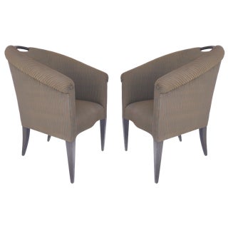 Donghia Upholstered Club Chairs- a Pair For Sale