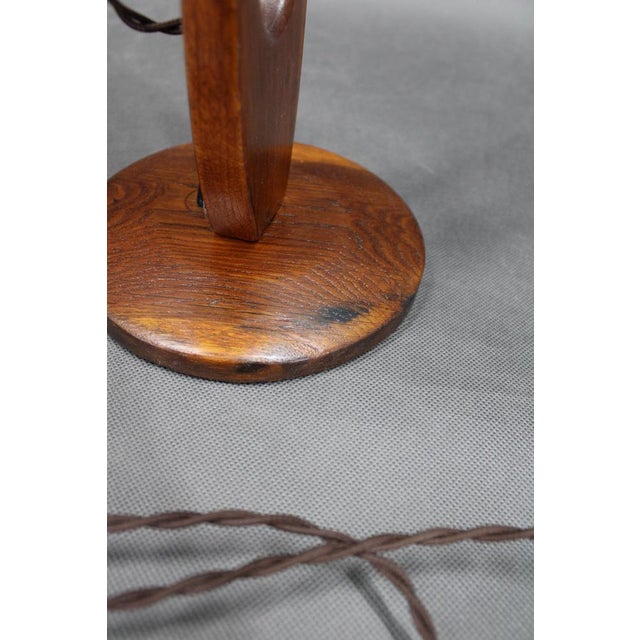 Vintage Oak Table Lamp, 1960s For Sale - Image 13 of 18