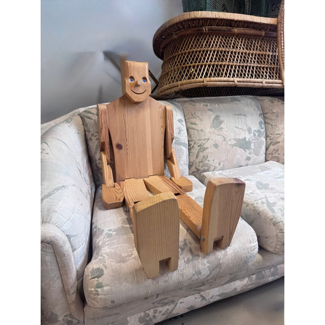 Brown Vintage 1980s Pop Art Articulating “Robot Man” by Don Ellefson For Sale - Image 8 of 13