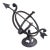 Vintage Iron Armillary Sundial Garden Ornament, Neoclassical Outdoor Decor For Sale