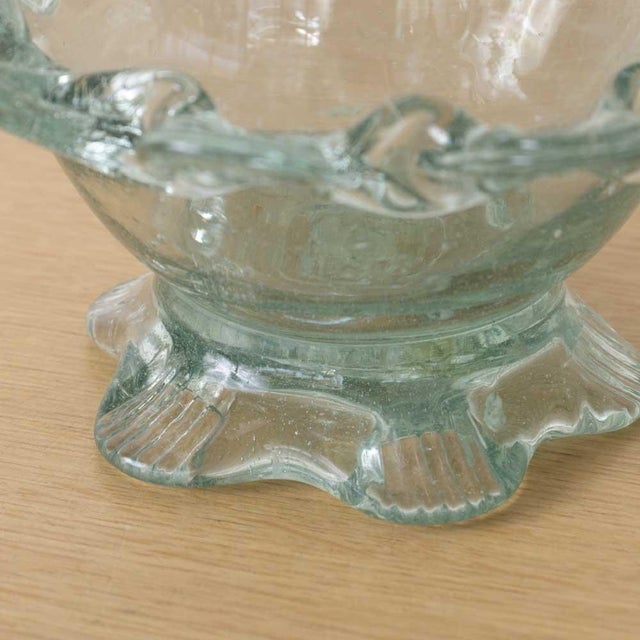 1930s Spanish Scalloped Glass Bud Vase For Sale - Image 9 of 9