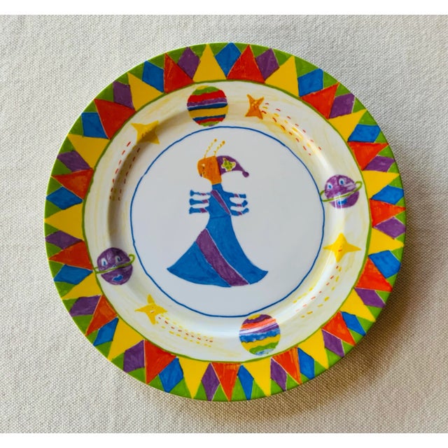 Ceramic Hand-Painted Porcelain Plates - Coquet Limoges,Pair For Sale - Image 7 of 12