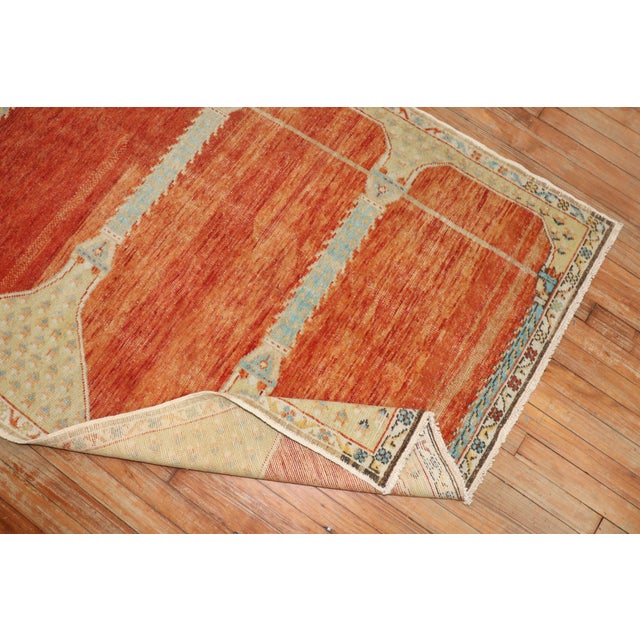 Antique Zabihi Collection Turkish Column Scroll Runner - 4' x 11'7" For Sale - Image 9 of 9