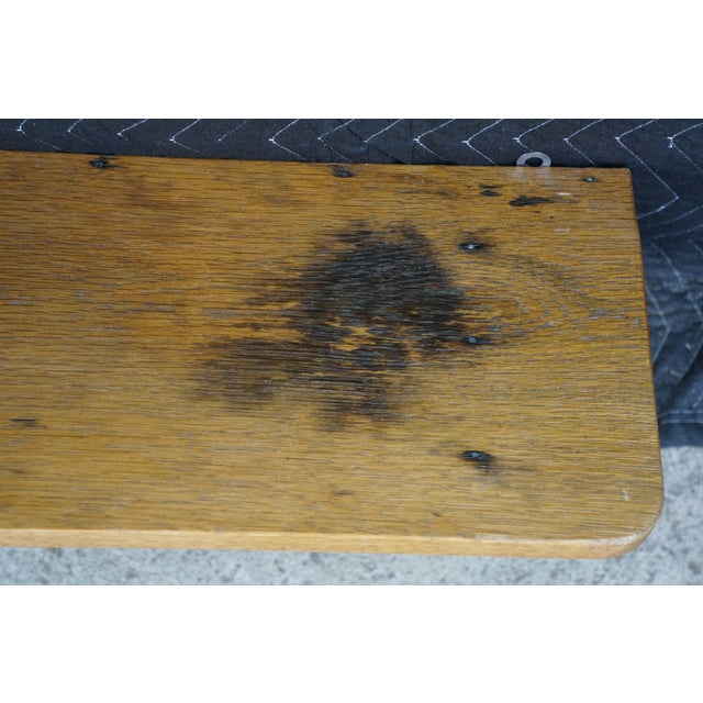 20th Century Victorian Eastlake Revival Carved Oak Wall Shelf Mantel Display 35" For Sale - Image 6 of 16