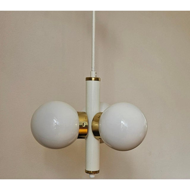Metal Mid-Century Space Age Sputnik Pendant, Italy, 1970s For Sale - Image 7 of 15