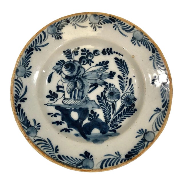 18th Century Antique 18th Century Delft Decorative Plate For Sale - Image 5 of 5