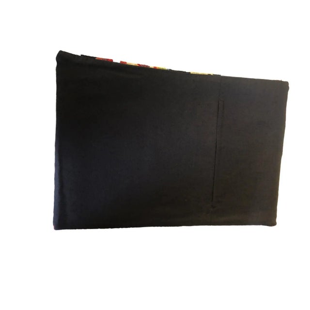 Custom Made Vintage Tribal Lumbar Kilim Pillow Cover For Sale In New York - Image 6 of 6