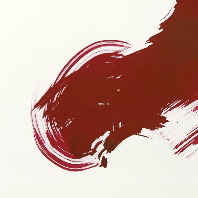 The Red Cloth 130 - Minimalist Figurative Ink Painting on Paper Original Artwork by Bettina Mauel For Sale - Image 4 of 6