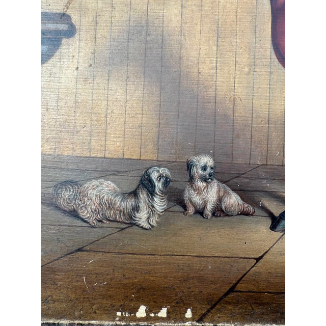 Bay Horse in a Stable, 1900s, Oil Painting on Board For Sale - Image 6 of 7