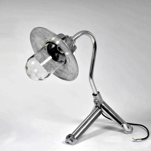 1960s Aluminum Corner Outdoor and Indoor Wall Light with Clear Glass Shade, 1960s For Sale - Image 5 of 9