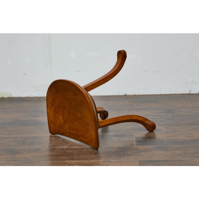 English Walnut Thebes Stool With Tripod Base, Turn of the Century, Attributed to Liberty & Co. For Sale - Image 10 of 10