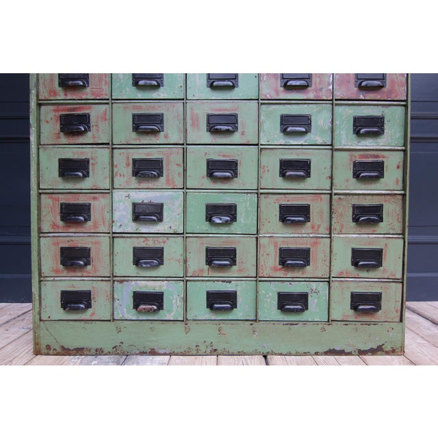 Metal Vintage Industrial Metal Drawer Cabinet, 1920s For Sale - Image 7 of 18