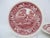 Spode Tower pink (red) transferware plate featuring a pastoral bridge and tower scene with a floral border Each measures 7...