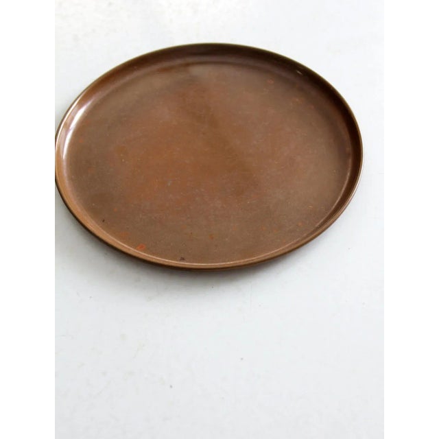Metal Vintage Copper Tray For Sale - Image 7 of 12
