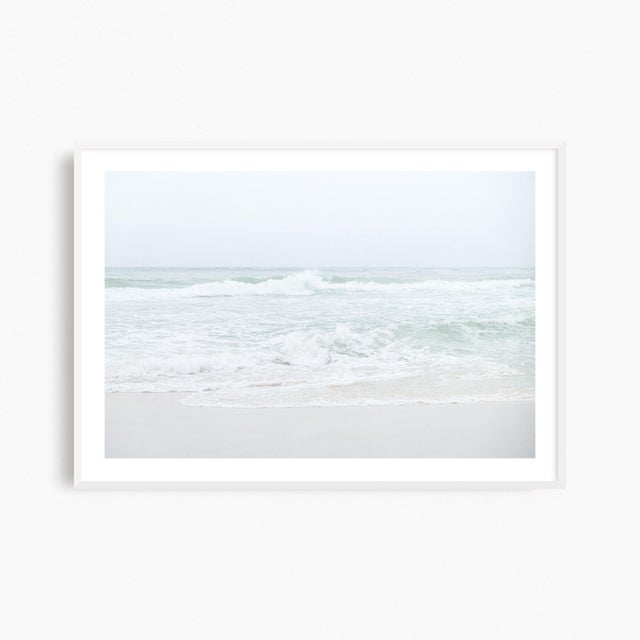 This contemporary minimalist beach fine art photography print is an oversized piece of coastal wall art. It serves as a...
