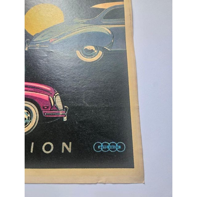 1930s Art Deco DKW Auto Union Automobile Advertising Poster, 1930s For Sale - Image 5 of 7