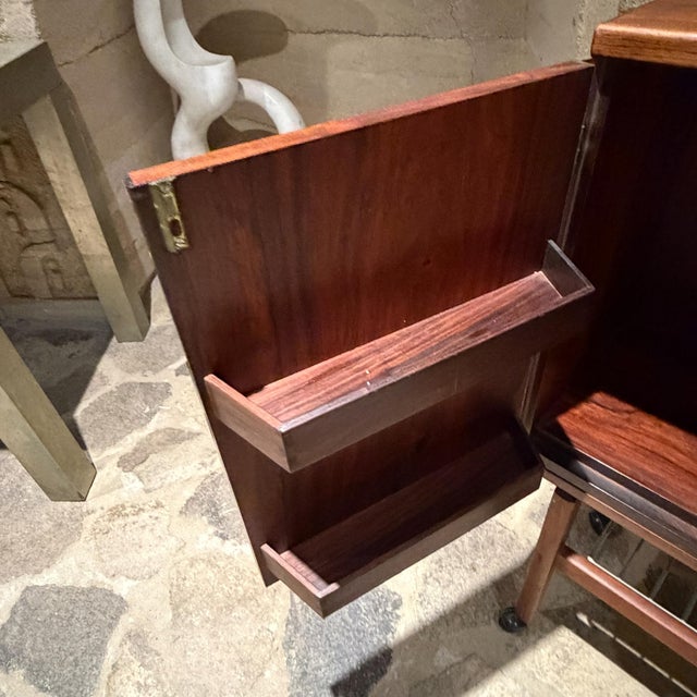 Danish Mid-Century Modern Cocktail Bar Cabinet Svend Langkilde Møbler For Sale - Image 9 of 17