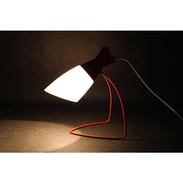 Vintage Red Table Lamp by Josef Hurka for Napako, 1960s For Sale - Image 13 of 14