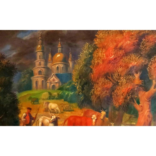 Realism Oil Painting Before the Autumn Shower Daniil Litvinov For Sale - Image 3 of 8