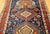 Vintage Persian Heriz Serapi Runner Rug, Hand-Knotted Wool, Geometric Medallion Pattern, Navy, 3x12 For Sale - Image 14 of 16