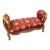 1990s Baroque Style Ruby Red Tufted Bench Furniture For Sale
