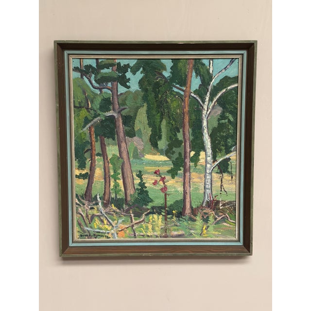 Bertil Lundgren, Forest, 1949, Oil on Panel, Framed For Sale - Image 10 of 18
