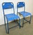 Set of Industrial Blue Iron Chairs, 1950s For Sale - Image 4 of 18