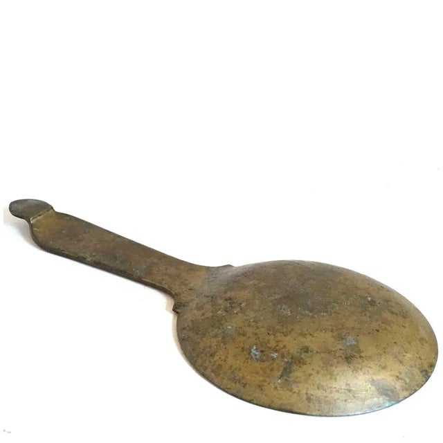 19th Century Large Indian Patinated Bronze Tawa Cooking Pan For Sale - Image 5 of 11