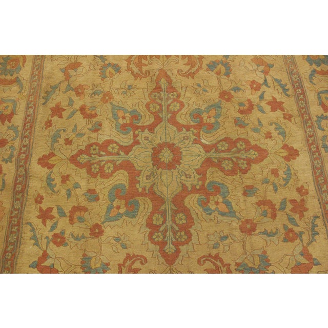 1980s Rustic Soumak Beige/Rust Wool Rug - 7'7'' X 9'10'' For Sale - Image 5 of 10
