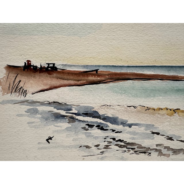 Original watercolor on paper by Henry Emil Salloch, also known as Heinz Emil Salloch, the German-born American artist and...