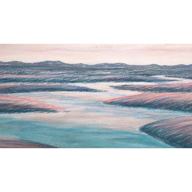 1980s Scott Nellis "River Cloud Series" Hand Signed Original Pastel Drawing For Sale - Image 4 of 4