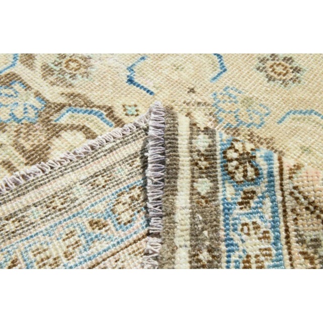 1960s Pale Oushak Turkish Natural Hand Knot Carpet For Sale - Image 9 of 10