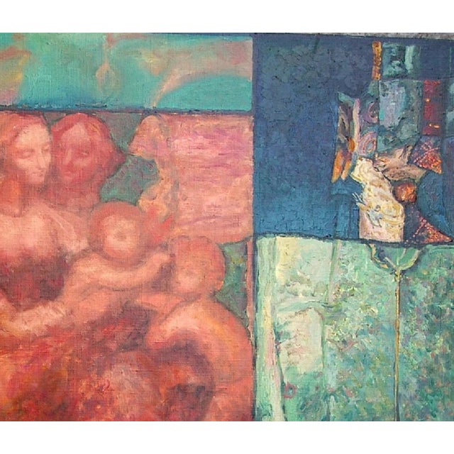 Realism Abstract Painting Avant-Garde Expressionisme Antique Oil Painting Original Soviet Art Ukrainian Artist Schigolev 75-87 For Sale - Image 3 of 6