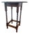 Early 20th-Century Oak Round Parlor Table With Barley-Twist Legs For Sale
