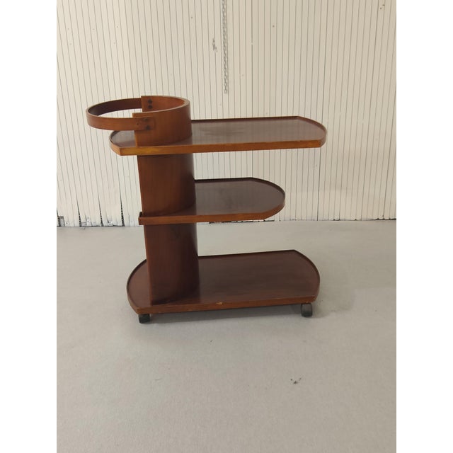 Mid-Century Modern Serving Bar Cart, 1970s For Sale - Image 3 of 5
