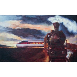 The Future and the Past - Original Oil on Canvas by A. Sergheev - 1995 1995 For Sale