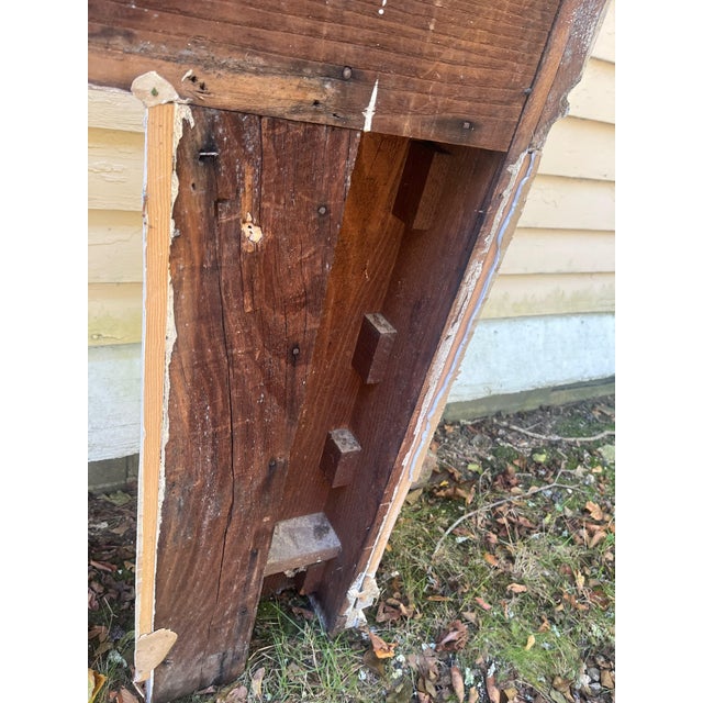 1920s Antique Fireplace Mantle 1920s Colonial Farmhouse Style White Pine With Corbels For Sale - Image 5 of 6