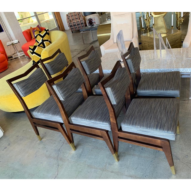 Set of Six Custom Made Dining Chairs Chairish