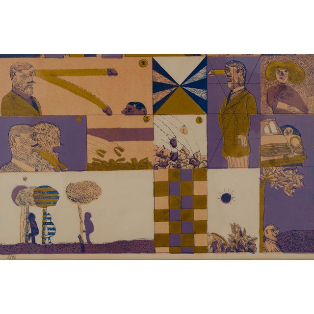 “Pequeña Historia” [Little History] is a signed and numbered color lithograph created in 1965 by Argentine artist Antonio...