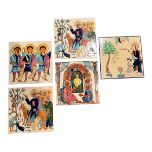 Jerusalem Pottery Wall Tiles - A Set of Five