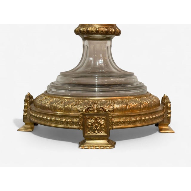 20th Century Louis XVI Style Crystal Bronze Monumental Lidded Urns, Italy- Set of 2 For Sale - Image 11 of 12
