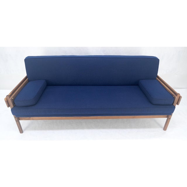 Danish MSM Solid Oiled Walnut Frame New Upholstery Vintage Daybed Sofa Settee For Sale - Image 11 of 15